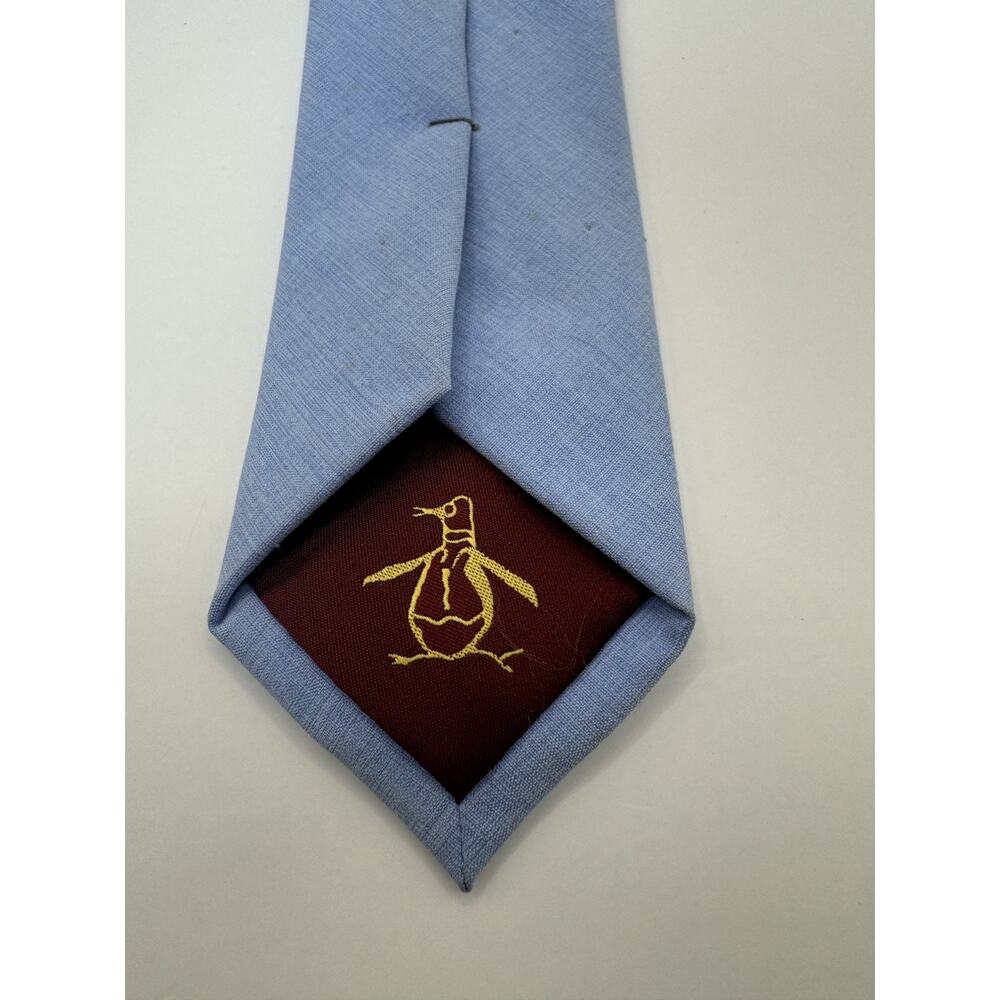 Original Penguin by Munsingwear Mens Slim Skinny Woven Tie Light Blue Solid - Picture 3 of 5